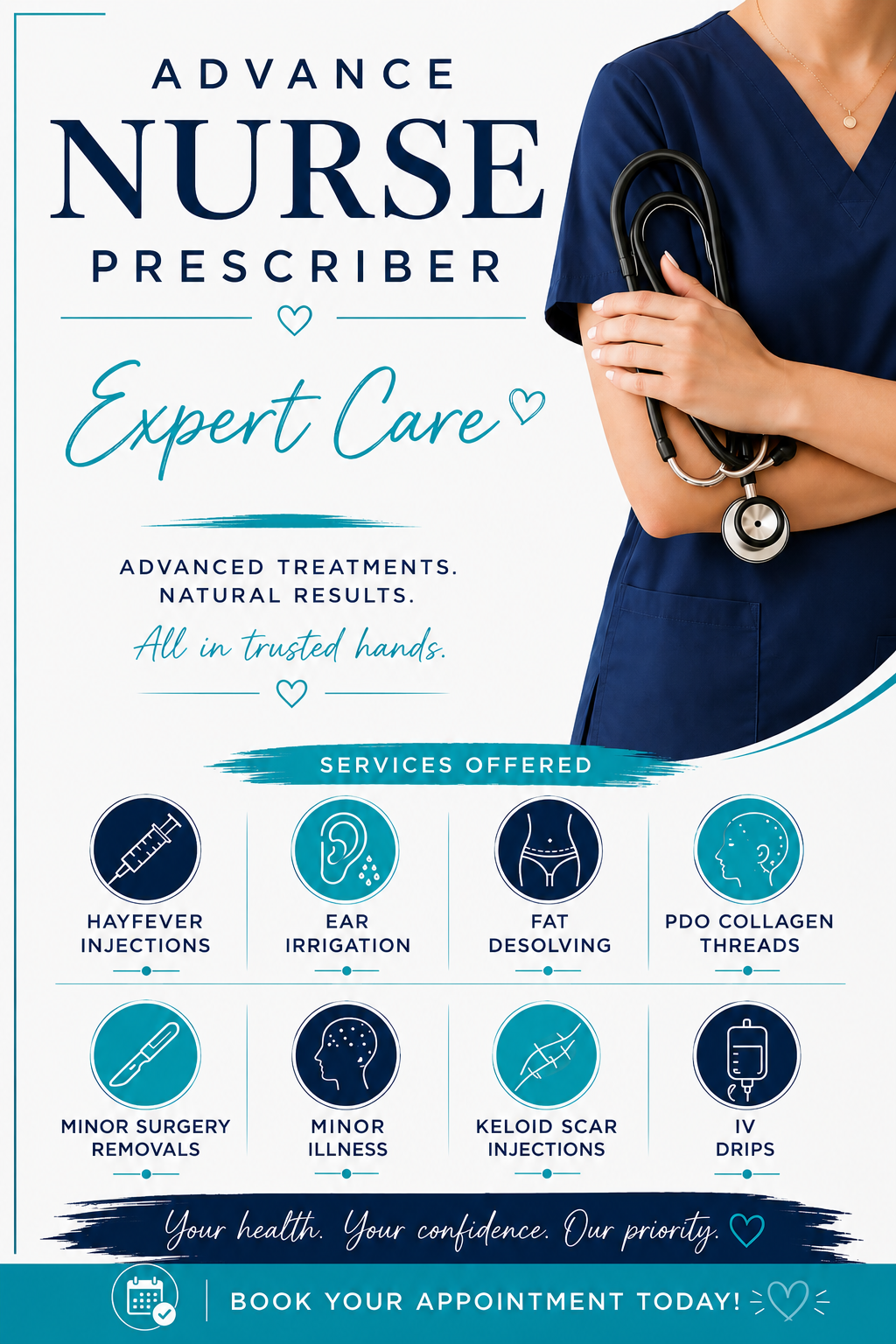 Advanced Nurse Prescriber services at Anglesey Skin Clinic
